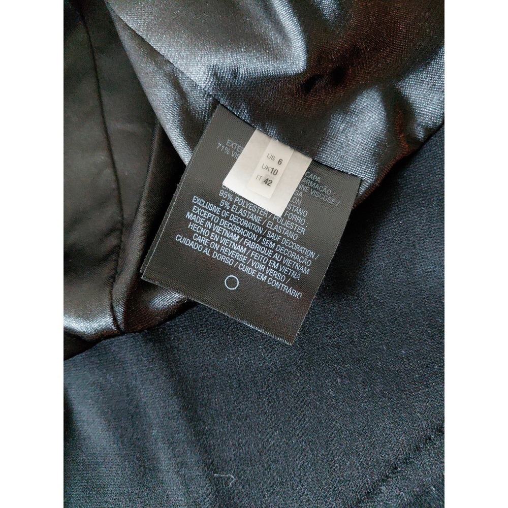 NEW Elie Tahari X Nordstrom Moto Jacket Women 6 Black Modern Zip Crop GABBIE - Picture 16 of 16